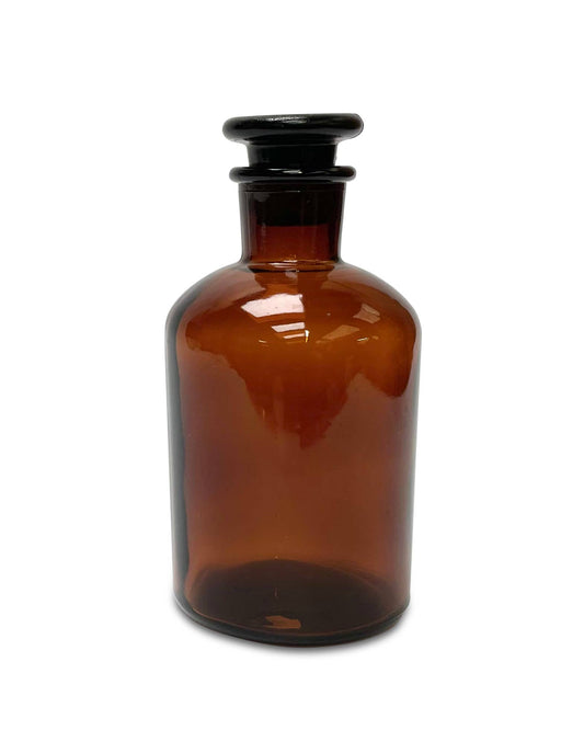 250ml Empty Brown Glass Stopper Bottle