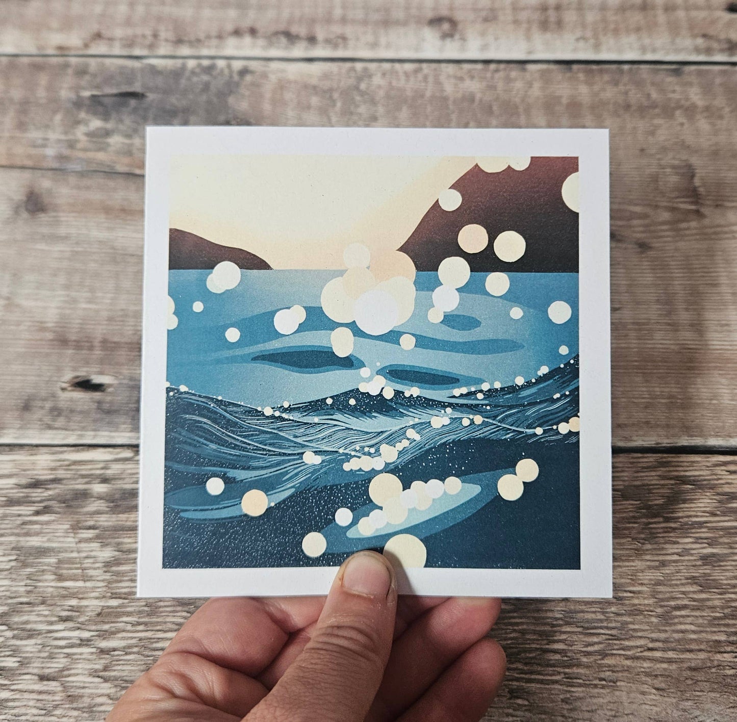 Bokeh - Single Square Greetings Card