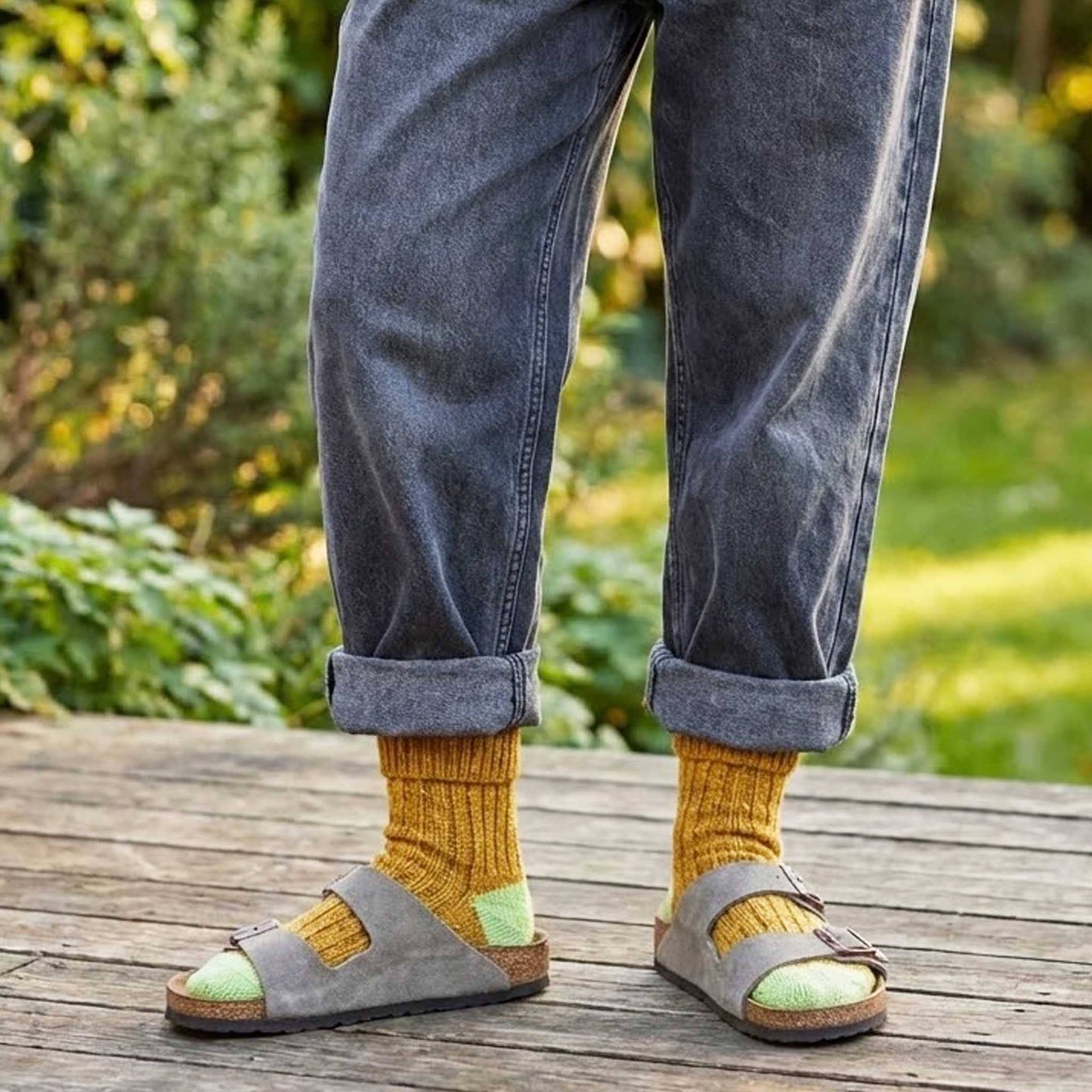 Unisex Recycled Silk Blend Ribbed Socks
