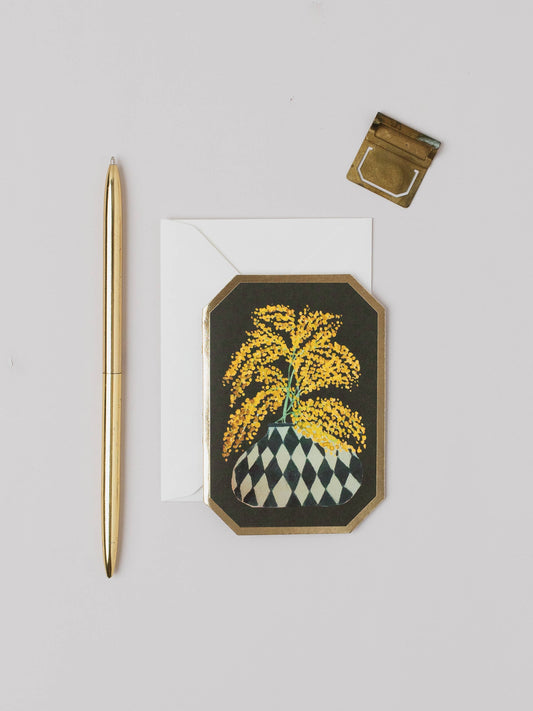 MIMOSA Botanical Die Cut Floral Mini Card by Katie Housley 