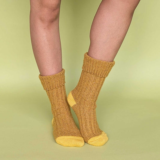 Unisex Recycled Silk Blend Ribbed Socks