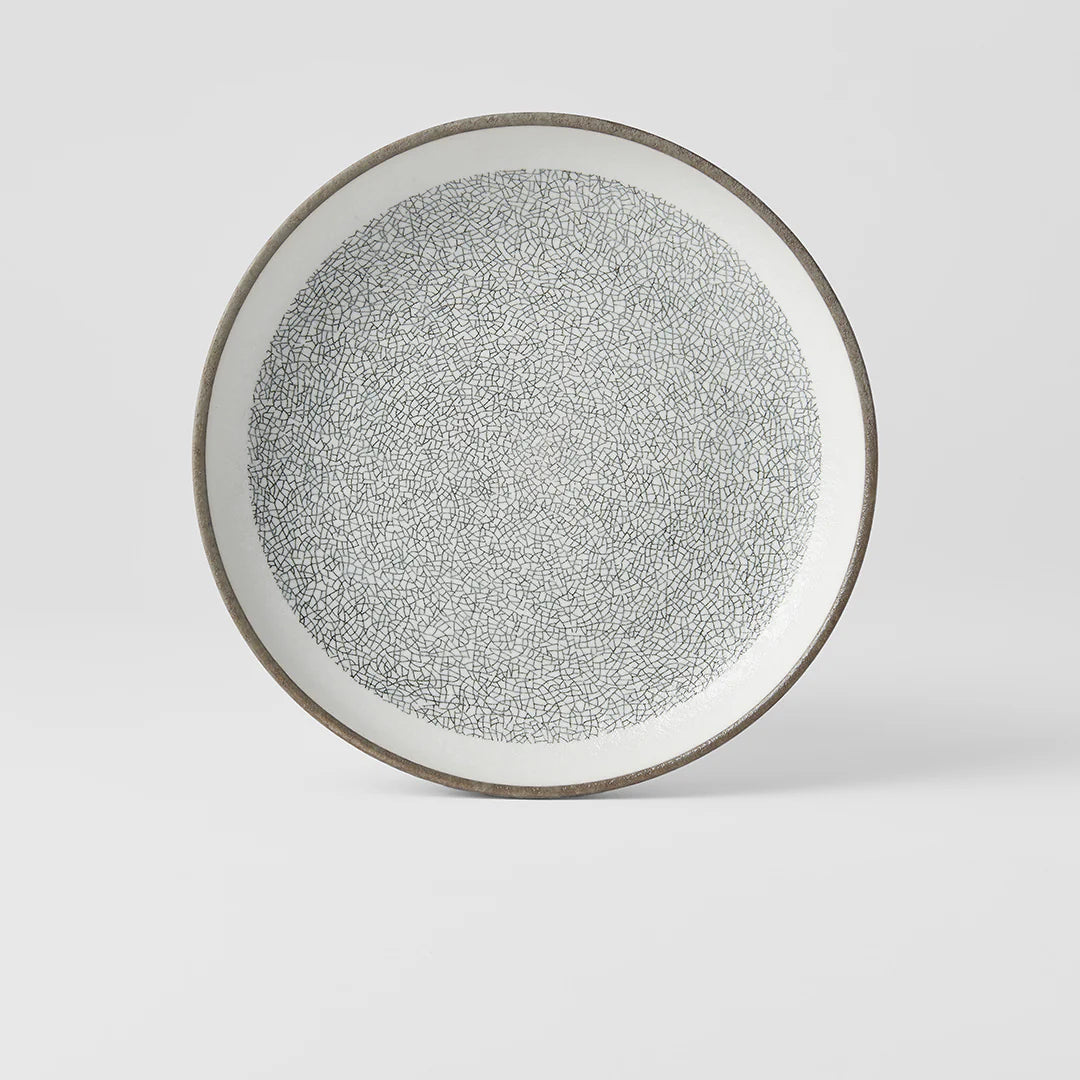 Crazed Grey high rim 22cm - Made in Japan
