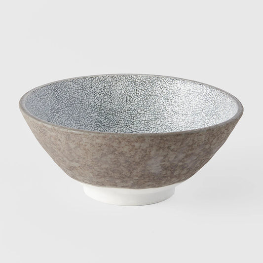 Crazed Grey Udon Bowl 19cm - Made in Japan
