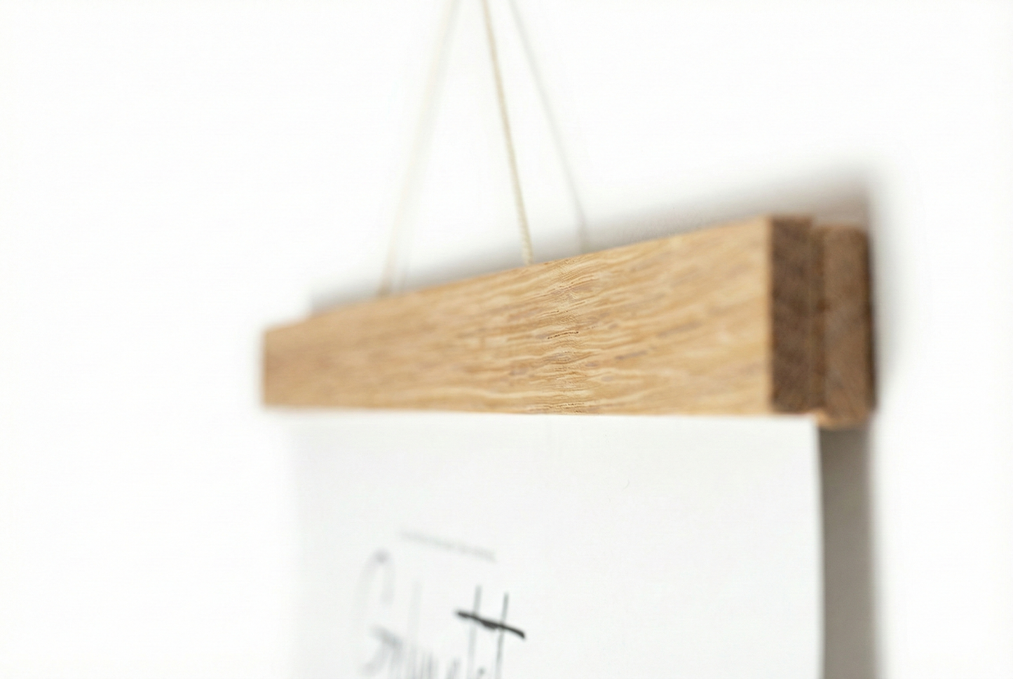 Magnetic Poster Hanger - Made with Oak
