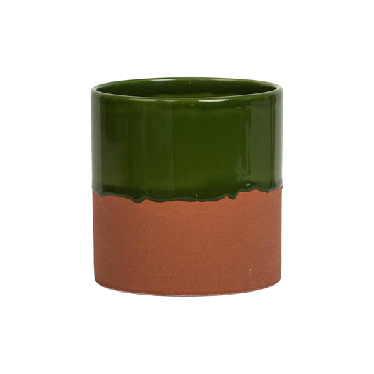 Drip Ceramic Planter Large - Rich Green T by YOD&CO
