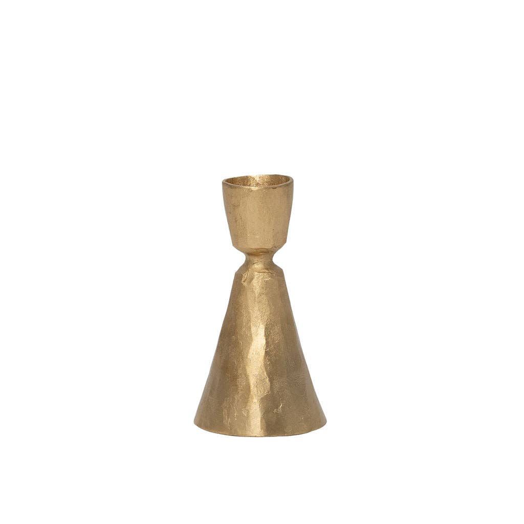 Orla Gold Coloured Metal Candlestick Holder