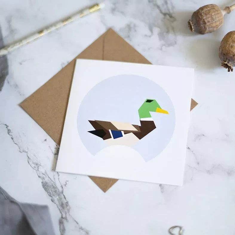 Pack of 6 Cards - Geometric Ducks