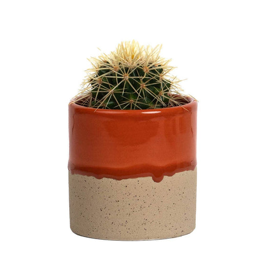 Drip Ceramic Planter Small - Burnt Orange