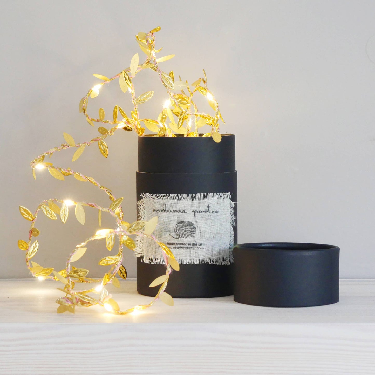 Gold Leaf Fairy Light String - Christmas Decoration