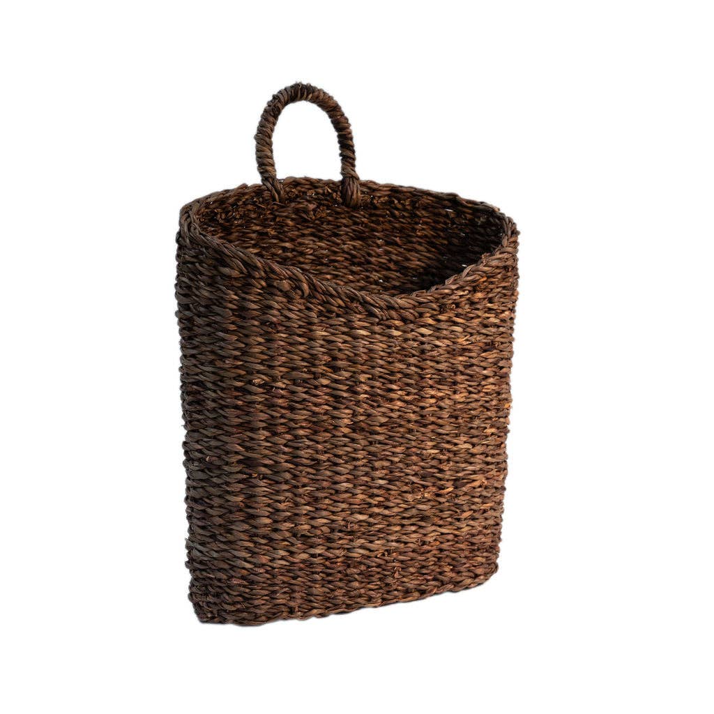 Ikri Hanging Seagrass Basket - Dark