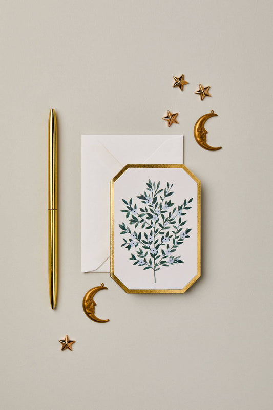 FORGET ME NOT Botanical Die Cut Mini Card