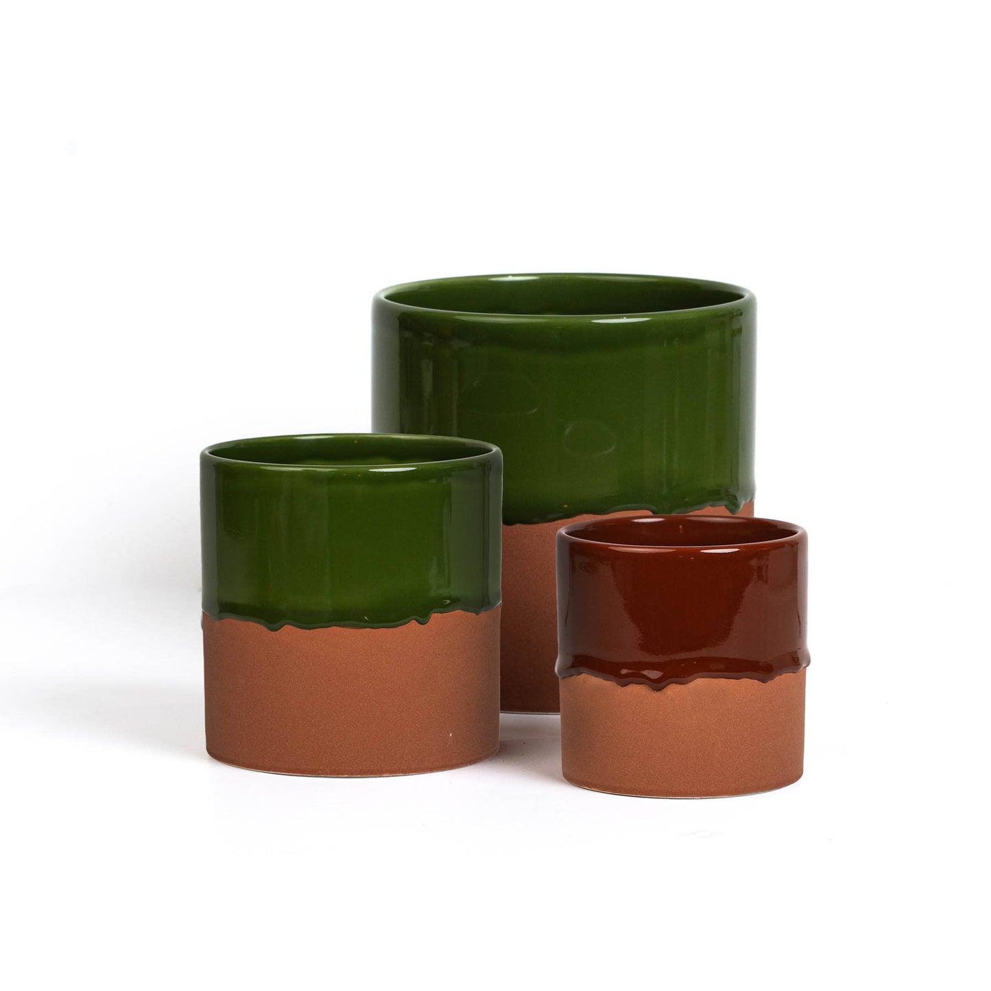 Drip Ceramic Planter Medium - Rich Green T by YOD&CO