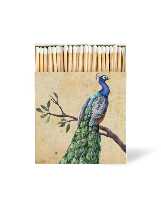 Luxury Gift Long Safety Matches | Peacock
