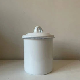 Enamel Storage Jar 1000ml White
