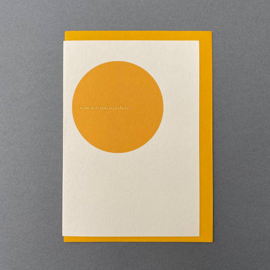 The Horizon Art Sunshine Love Greeting Card features "You Are My Sunshine" on the front,