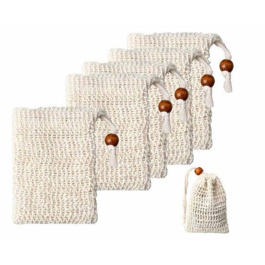 Sisal Soap Bag | Natural Fibre Mesh Soap Pouch Sack