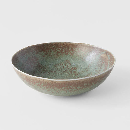 Green Fade Medium Oval Bowl 17cm - Made In Japan