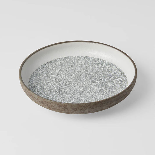 Crazed Grey high rim 22cm - Made in Japan