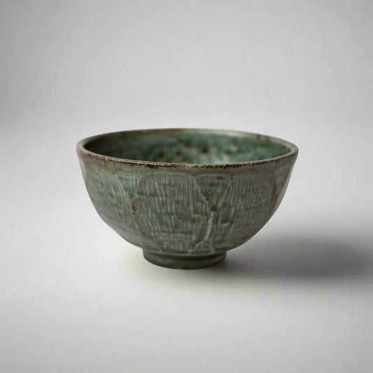 Etched Angled Jade Medium Bowl 17cm - Made in Japan