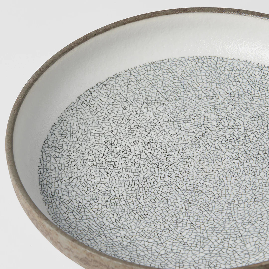 Crazed Grey high rim 22cm - Made in Japan