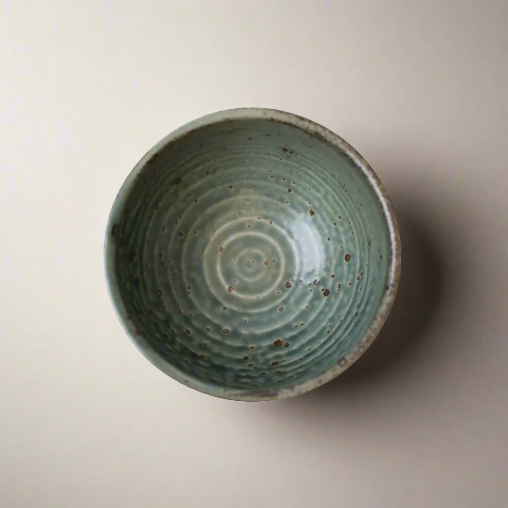 Etched Angled Jade Medium Bowl 17cm - Made in Japan