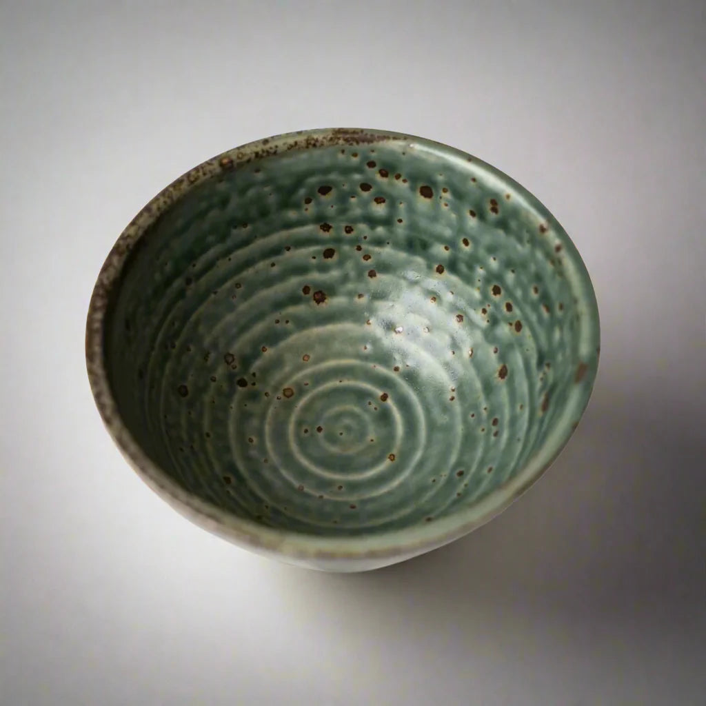 Etched Angled Jade Medium Bowl 17cm - Made in Japan