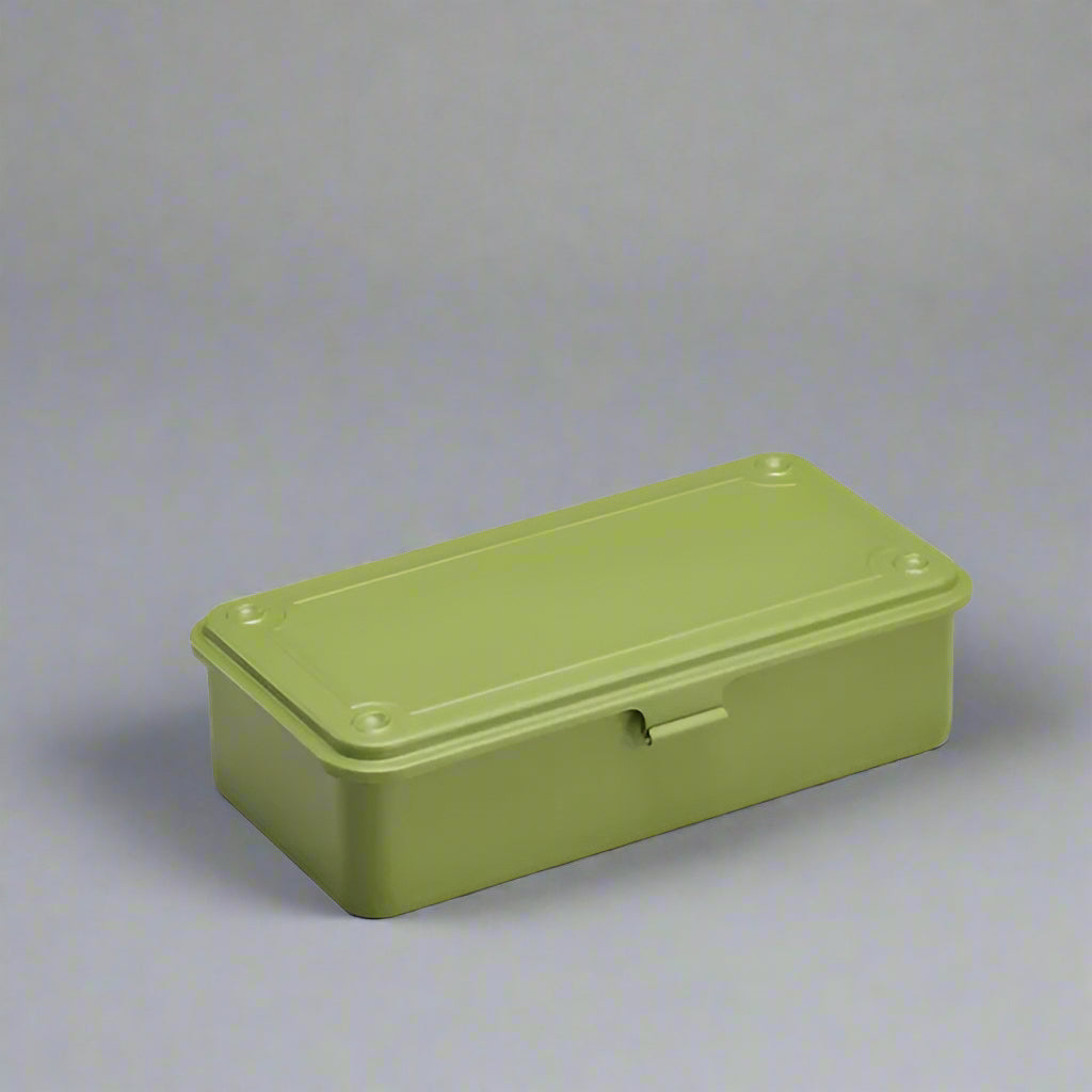 Toyo Steel trunk tool box in japanese tea green