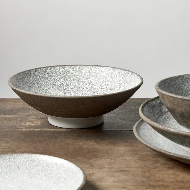 Crazed Grey Medium Bowl 15cm