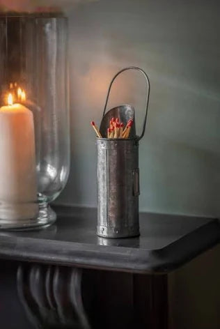Match Holder in Antique Pewter