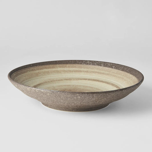 Nin Rin flat-based serving bowl 29cm - Made in Japan