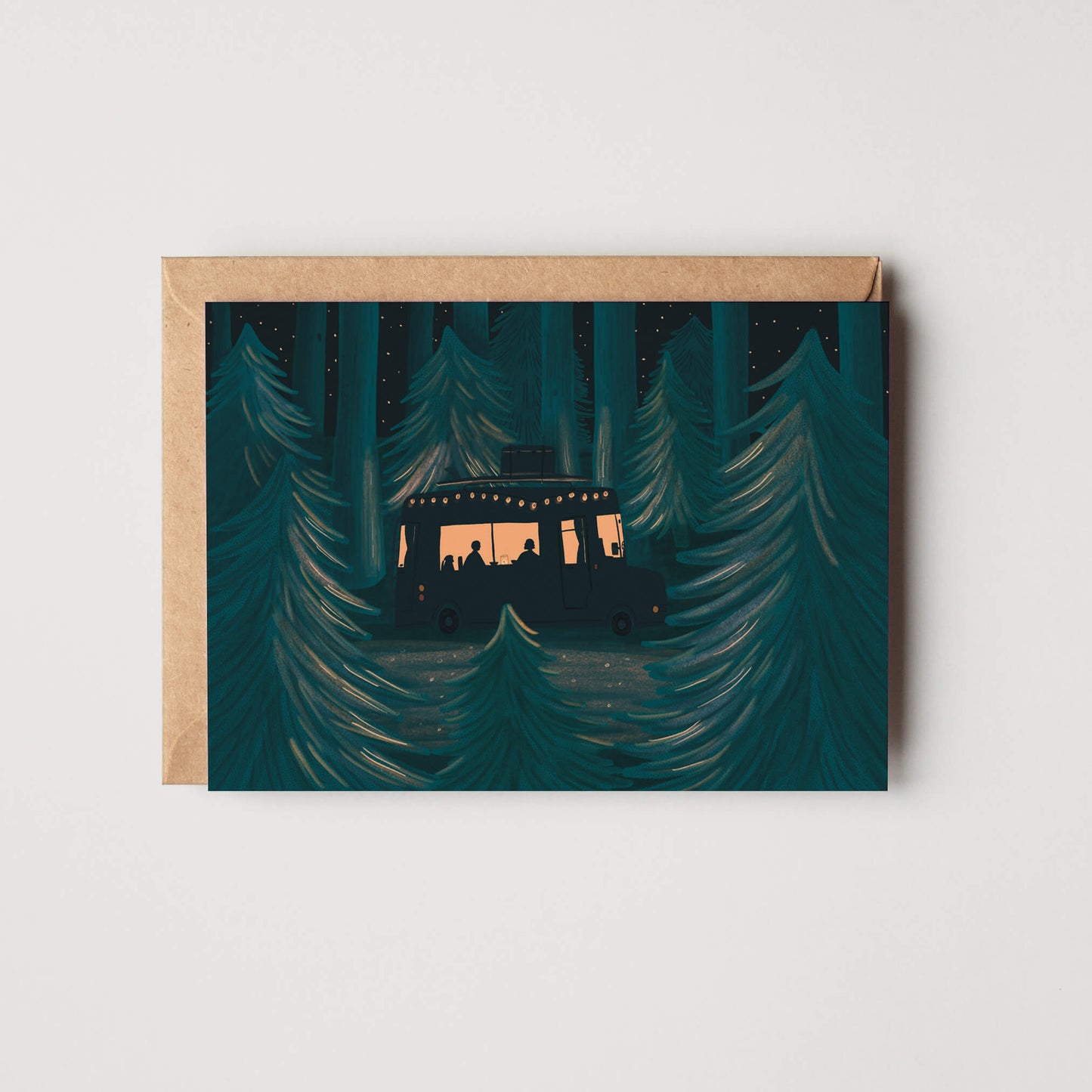 Happy Campers Greetings Card by Rachel Akerman