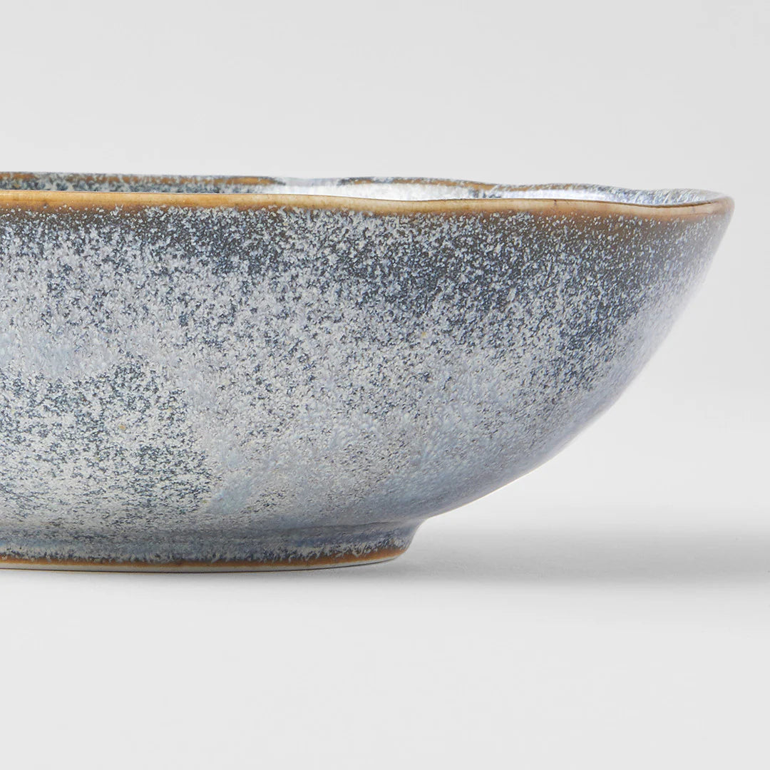 Steel Grey Oval Bowl 17cm - Made in Japan